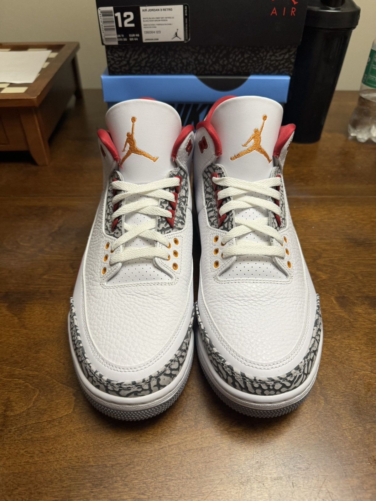 Jordan Brand × Nike Air Jordan 3 Retro “Cardinal Red” Size US 12 / EU 45 - 3 Thumbnail