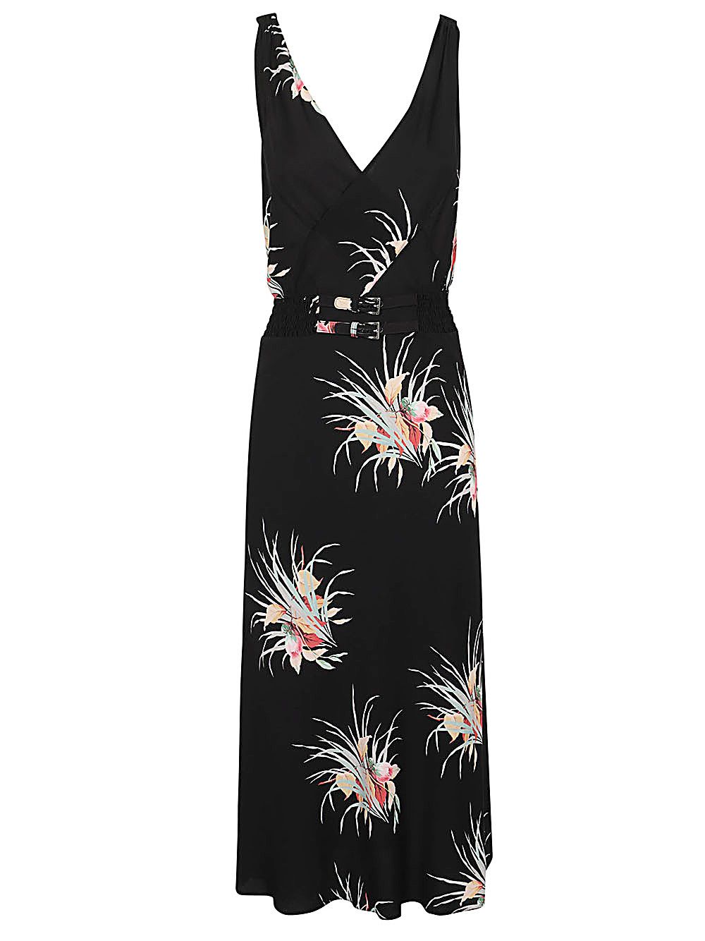 Prada ORCHID PRINT MIDI DRESS Size S / US 4 / IT 40 - 1 Thumbnail
