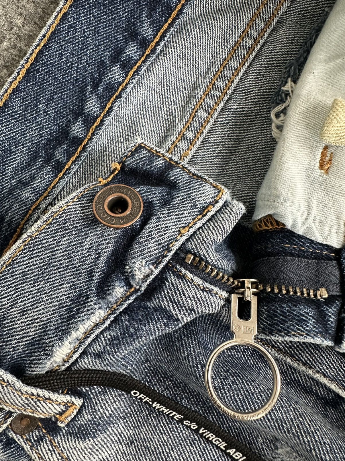 Off-White Off-White - Virgil Abloh AW18 Coulisse Slim Distressed Jeans Size US 32 / EU 48 - 8 Thumbnail