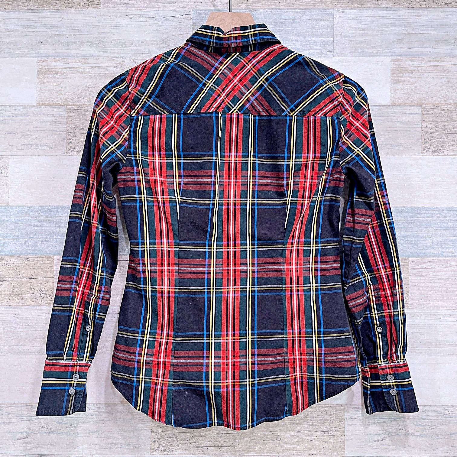 J.Crew J CREW Slim Stretch Perfect Shirt Black Plaid Button Women 2 Size XS / US 0-2 / IT 36-38 - 3 Thumbnail