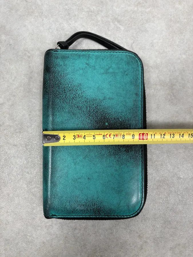 Maison Margiela MM6 Turquoise Spray Leather Wallet Size ONE SIZE - 6 Thumbnail