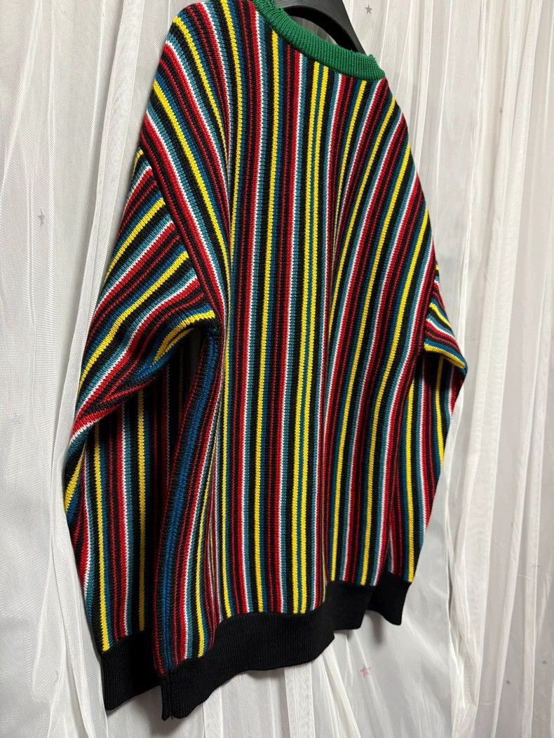 Balenciaga Balenciaga balenciaga striped green sweater with logo -250 Size US S / EU 44-46 / 1 - 7 Thumbnail