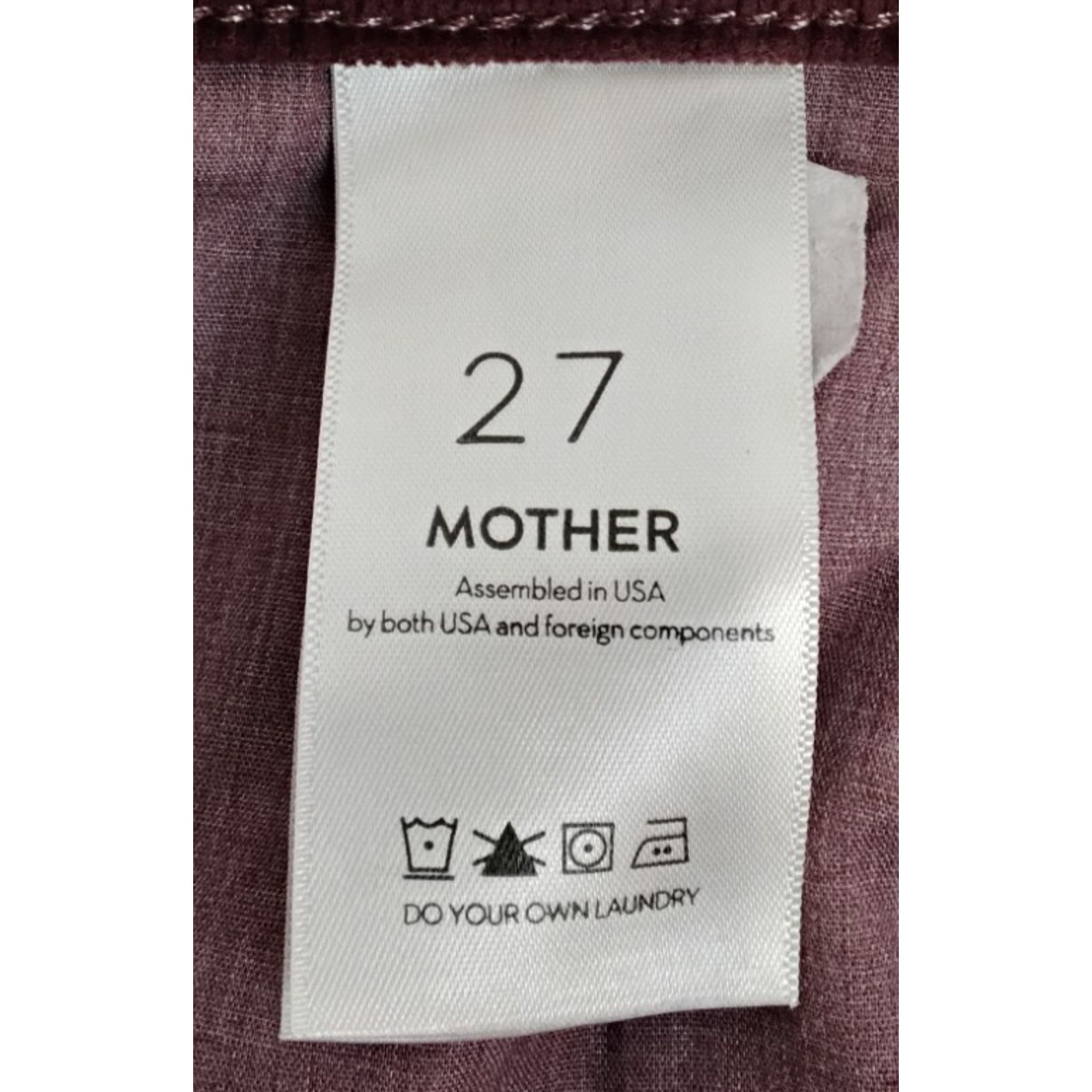 MOTHER Mother Hustler Corduroy Jeans Women's 27 Maroon Ankle Fray Size 27" / US 4 / IT 40 - 10 Thumbnail