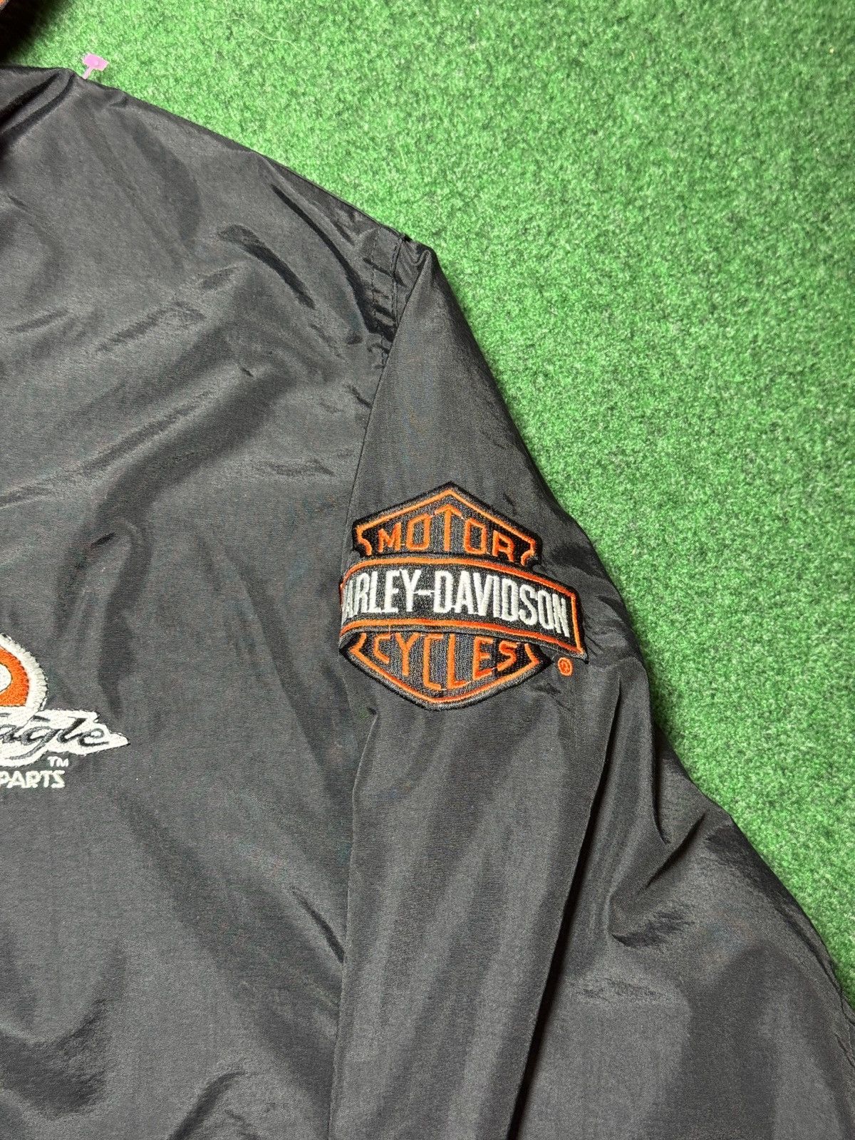 Harley Davidson Vintage 90s Harley Davidson Screamin Eagle Fleece Jacket Size US L / EU 52-54 / 3 - 3 Thumbnail