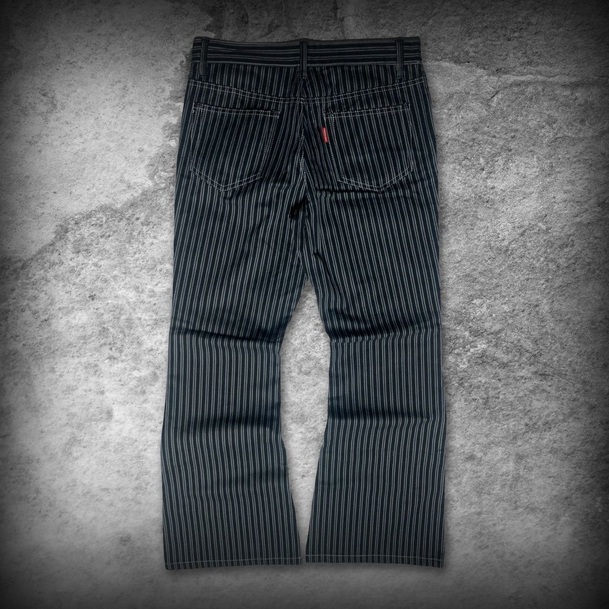 Tornado Mart Tornado Mart Super Flared Stripe Pattern Pants Size US 31 - 8 Thumbnail