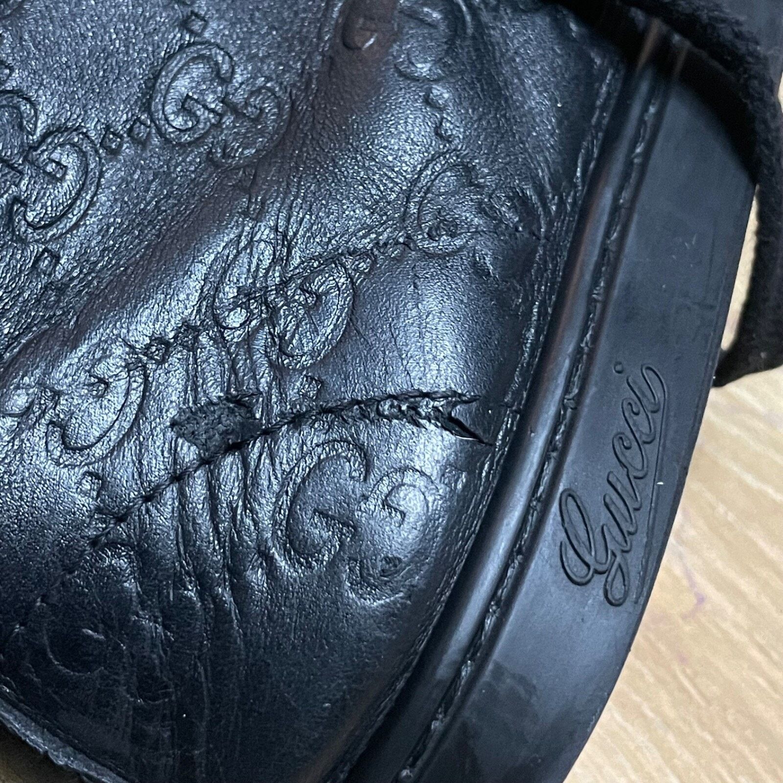 Gucci GUCCI Sneakers GG Web Dapper Black Leather High Top Monogram Size US 7.5 / IT 37.5 - 11 Thumbnail