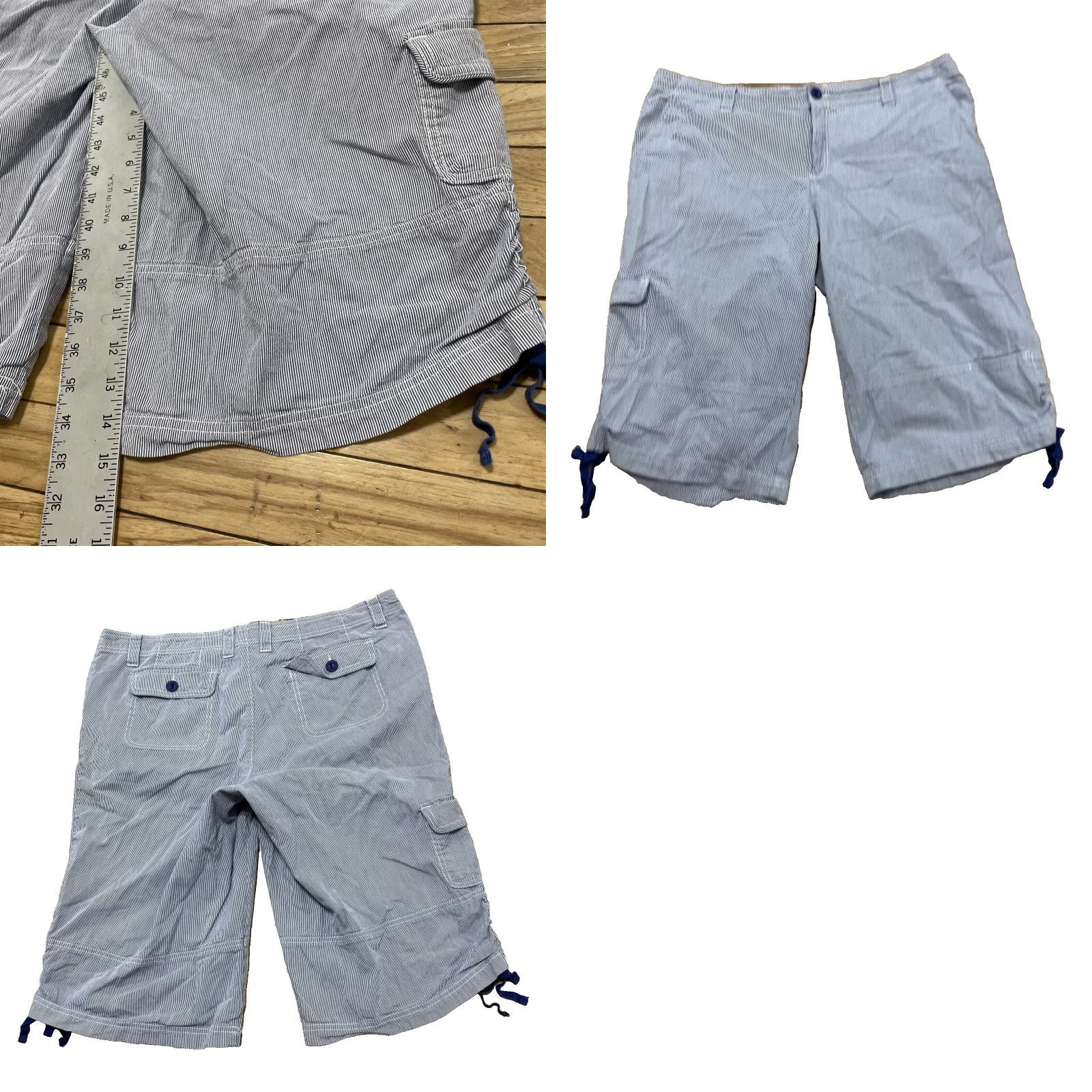 Eddie Bauer VINTAGE Eddie Bauer Bermuda Shorts Women 18 40x15 Blue White Yacht Old Money Striped Bermuda Shorts Womens 18 Blue White Preppy Old Money Size 40" / US 18 - 10 Thumbnail