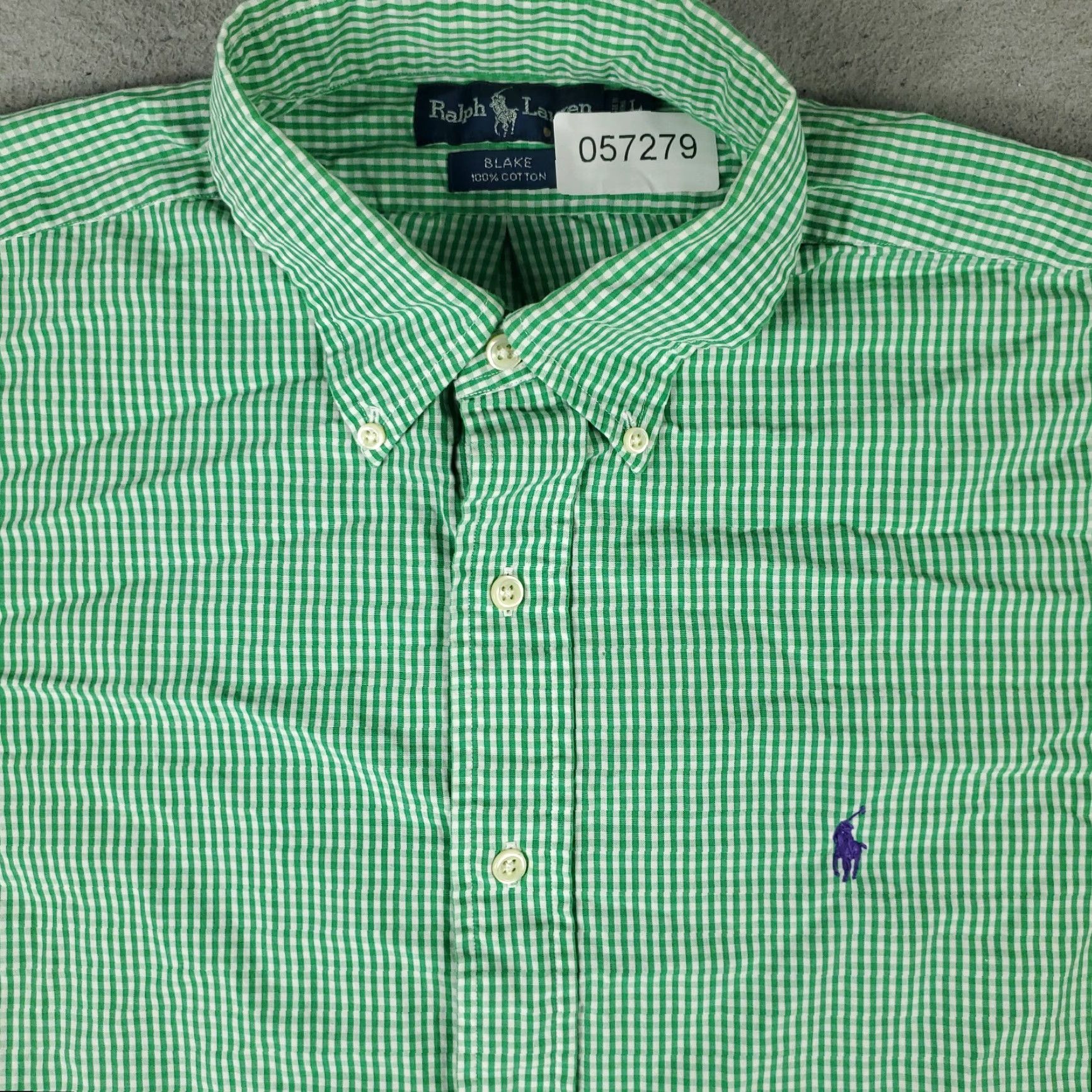 Ralph Lauren Ralph Lauren Button-Up Shirt Mens Large Green Check Casual Long Sleeve Classic Preppy Size US L / EU 52-54 / 3 - 2 Thumbnail