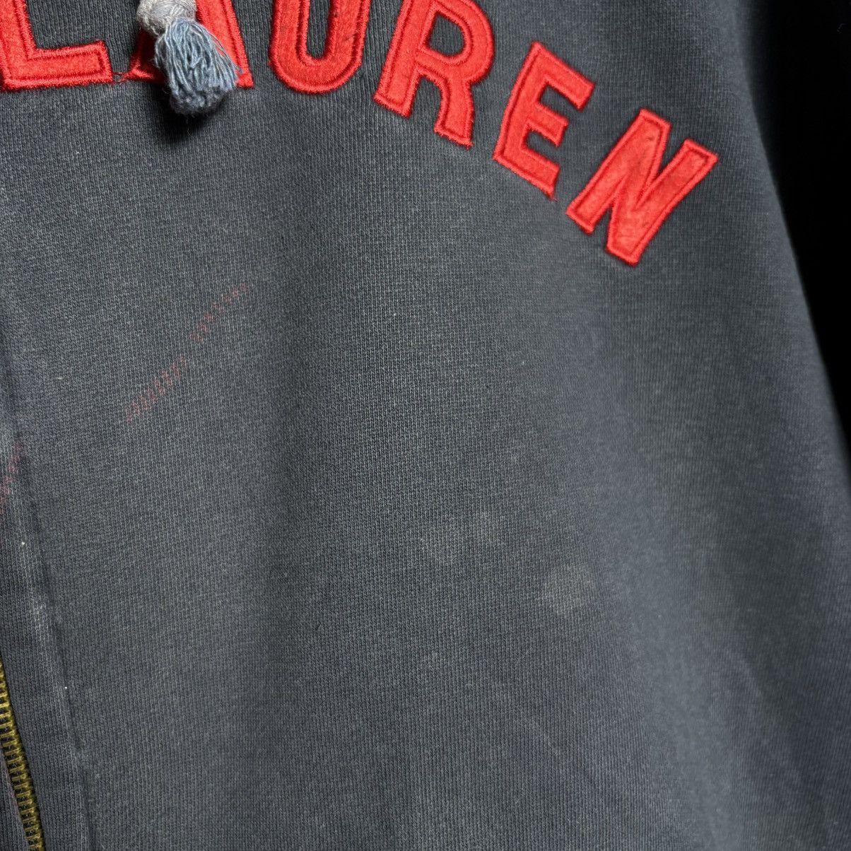 Polo Ralph Lauren Vintage 90s Polo Ralph Lauren Jeans Navy Distressed Hoodie Size US L / EU 52-54 / 3 - 9 Thumbnail