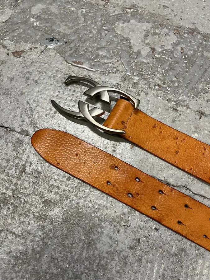 Just Cavalli 2000s Cavalli Orange Leather Belt Size ONE SIZE - 5 Thumbnail