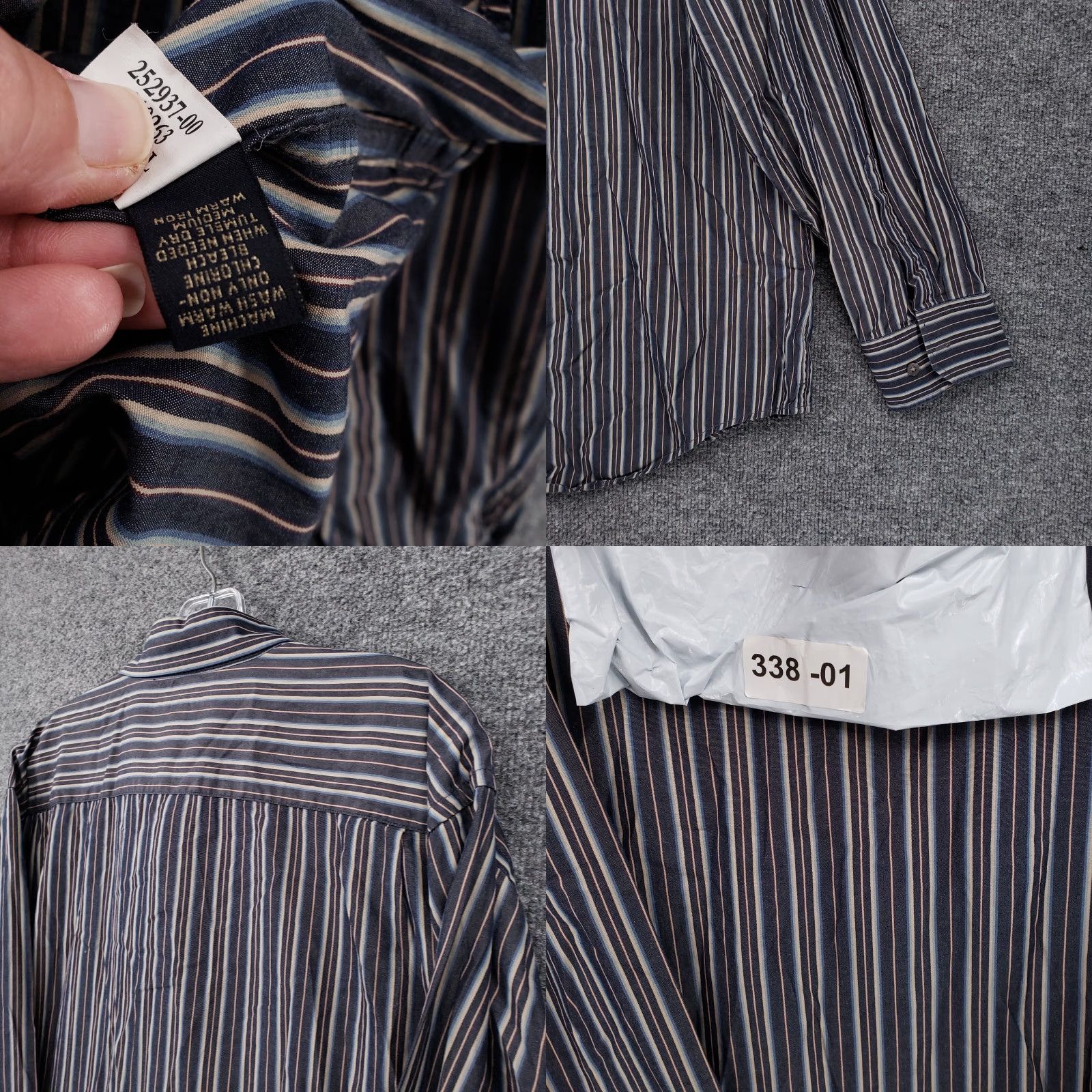 Banana Republic Banana Republic Shirt Mens XL Button-Up Long Sleeve Blue Striped Collared Size US XL / EU 56 / 4 - 8 Thumbnail
