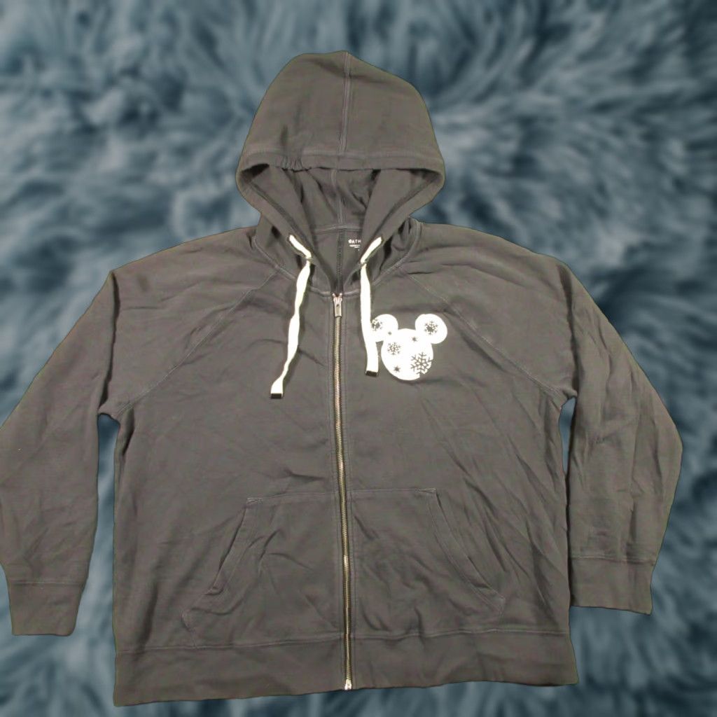 Athleta Athleta Hoodie Full Zip Women's 1X Gray Mickey Mouse Disney Athletic Stretch Cotton Size XL / US 12-14 / IT 48-50 - 1 Thumbnail