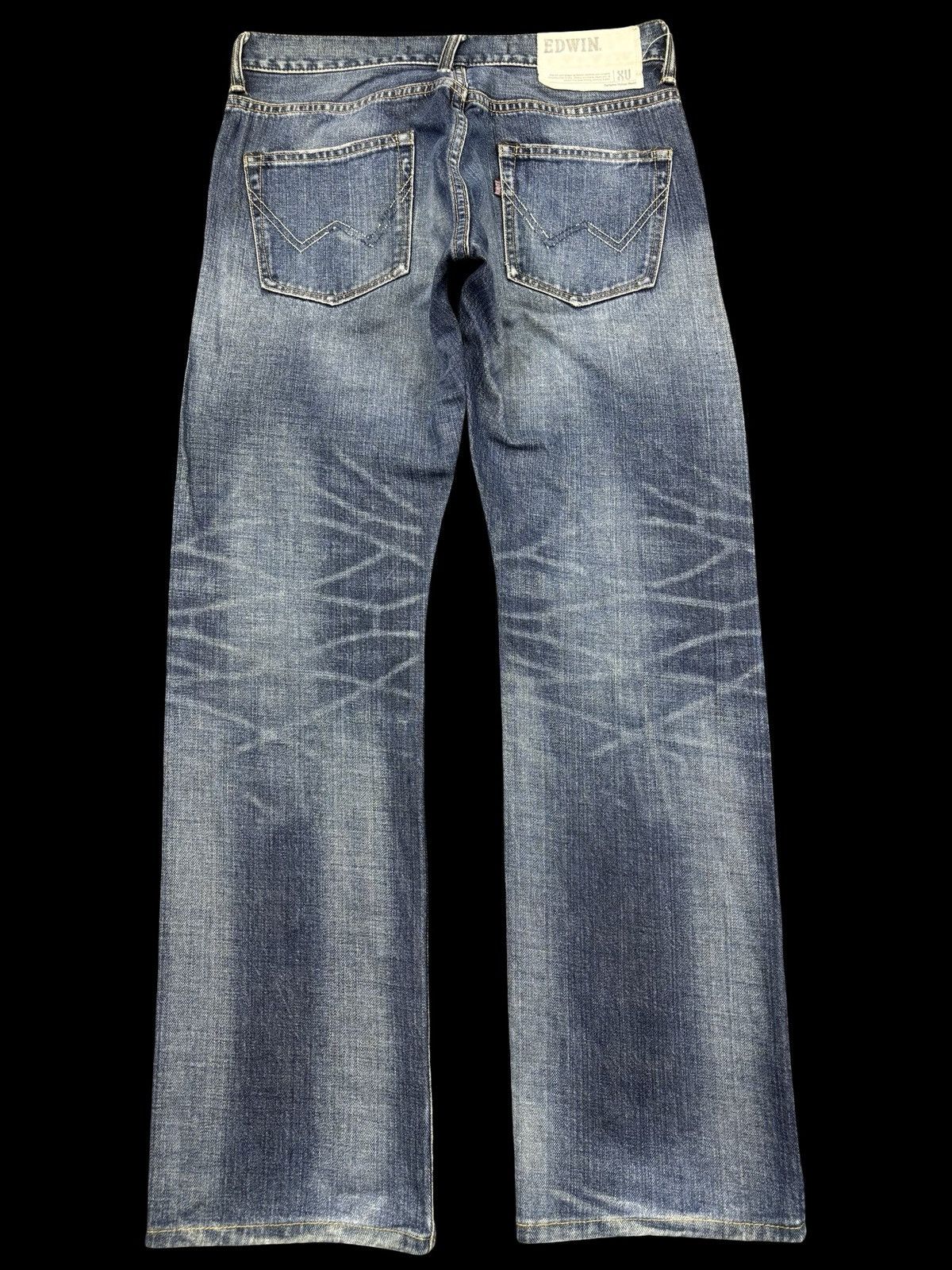 Edwin 💥Raw Fades💥Vintage Edwin Straight Cut Denim K4 Size US 31 - 2 Thumbnail