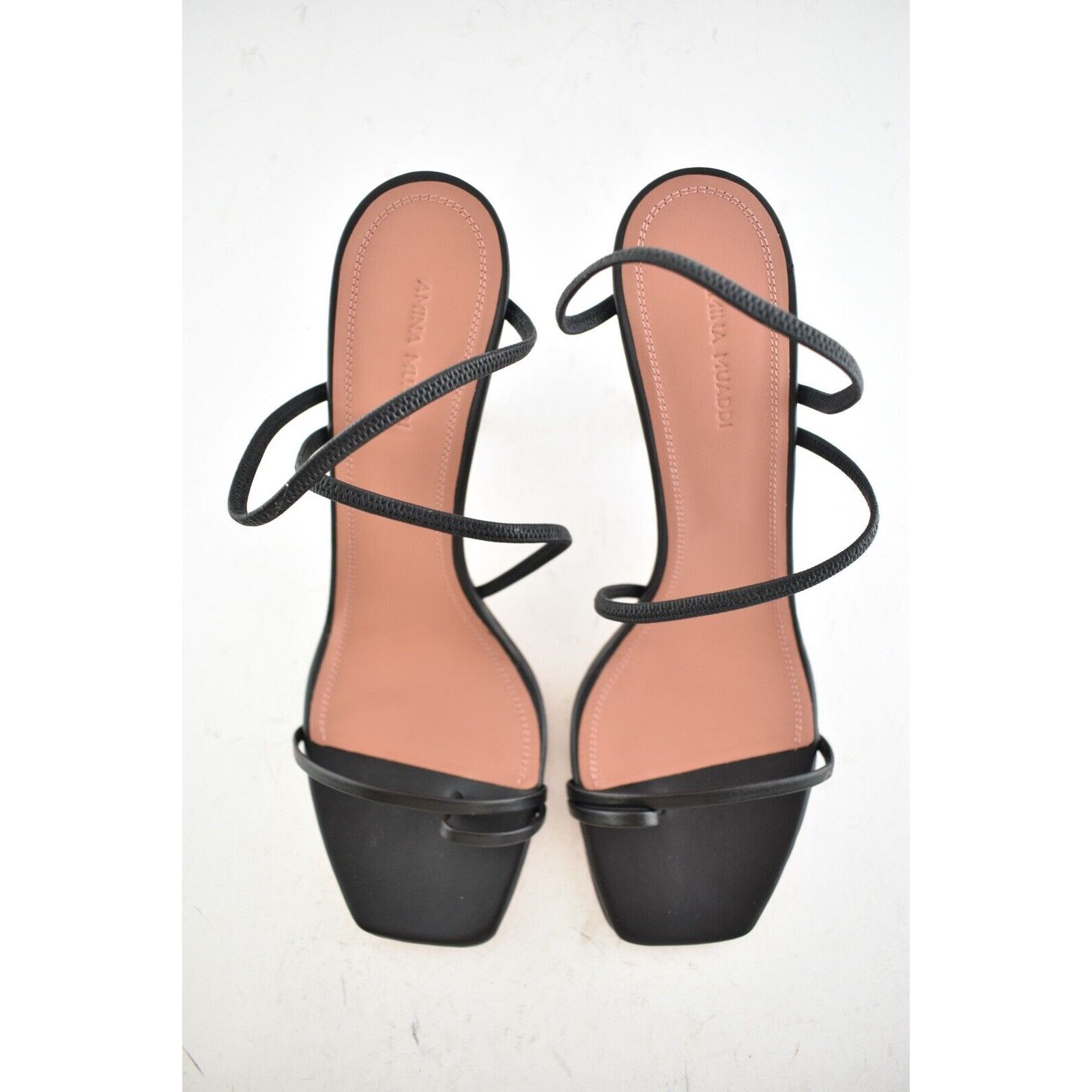 Amina Muaddi Naima Leather Backless Mule Strappy Sandal Heel Pump 42 Size US 12 / IT 42 - 7 Thumbnail