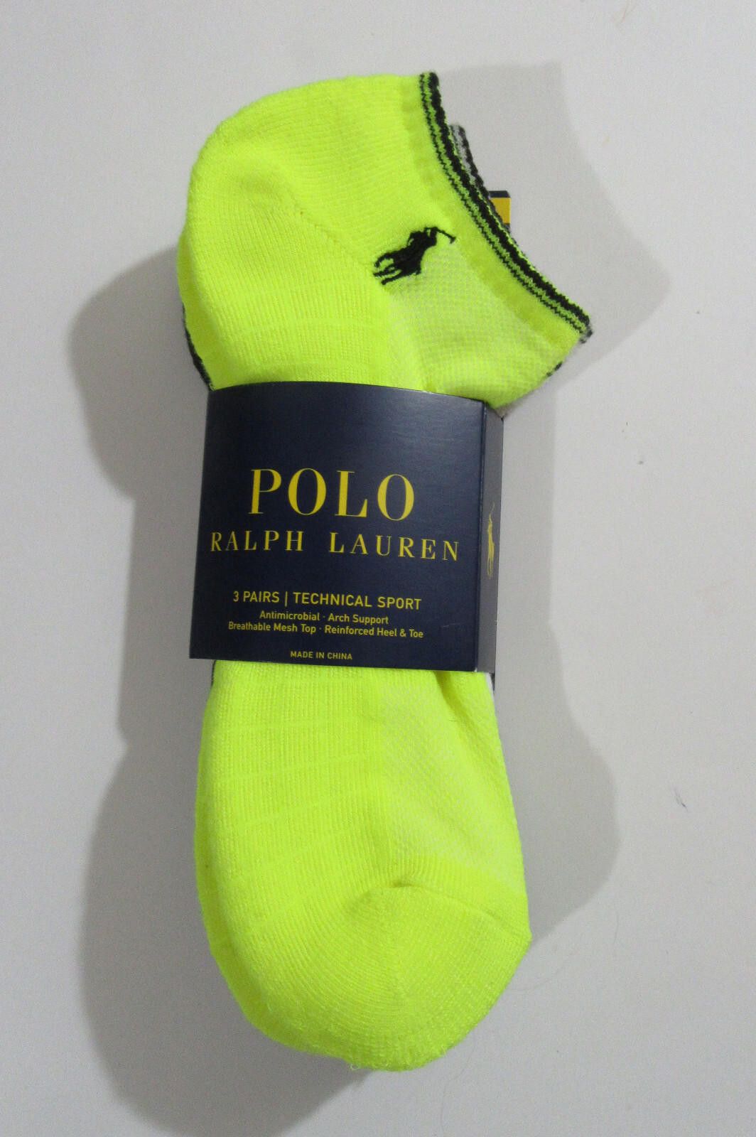 Polo Ralph Lauren Polo Ralph Lauren Mens Technical Sport Low Cut Socks 3 pack Size ONE SIZE - 2 Thumbnail