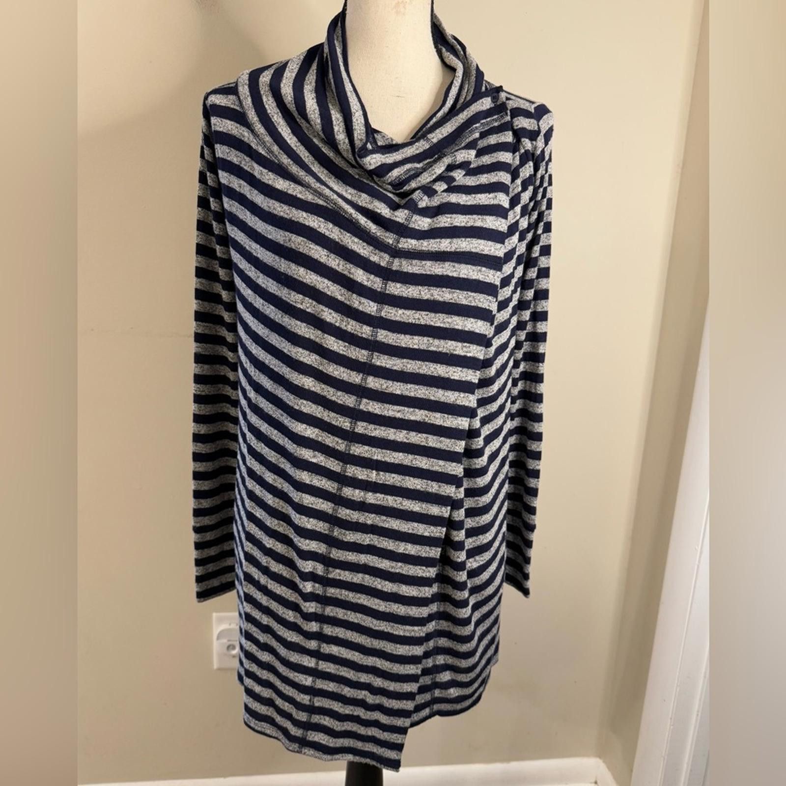 Other Stella & Dot navy blue & gray long line cardigan SZ XS Size XS / US 0-2 / IT 36-38 - 1 Thumbnail