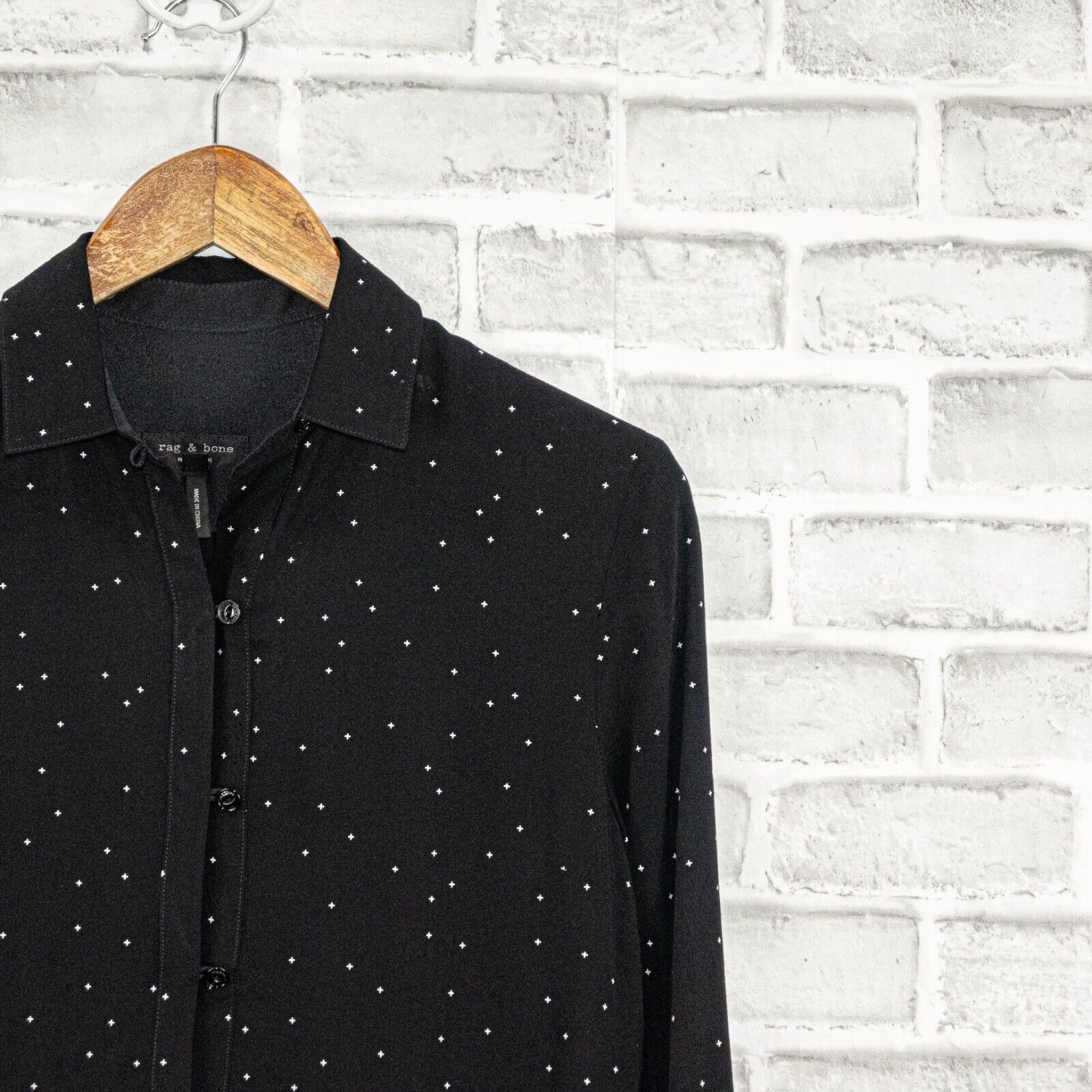 Rag & Bone Rag & Bone Women's pullover Blouse Black Print Size XS Size XS / US 0-2 / IT 36-38 - 9 Thumbnail
