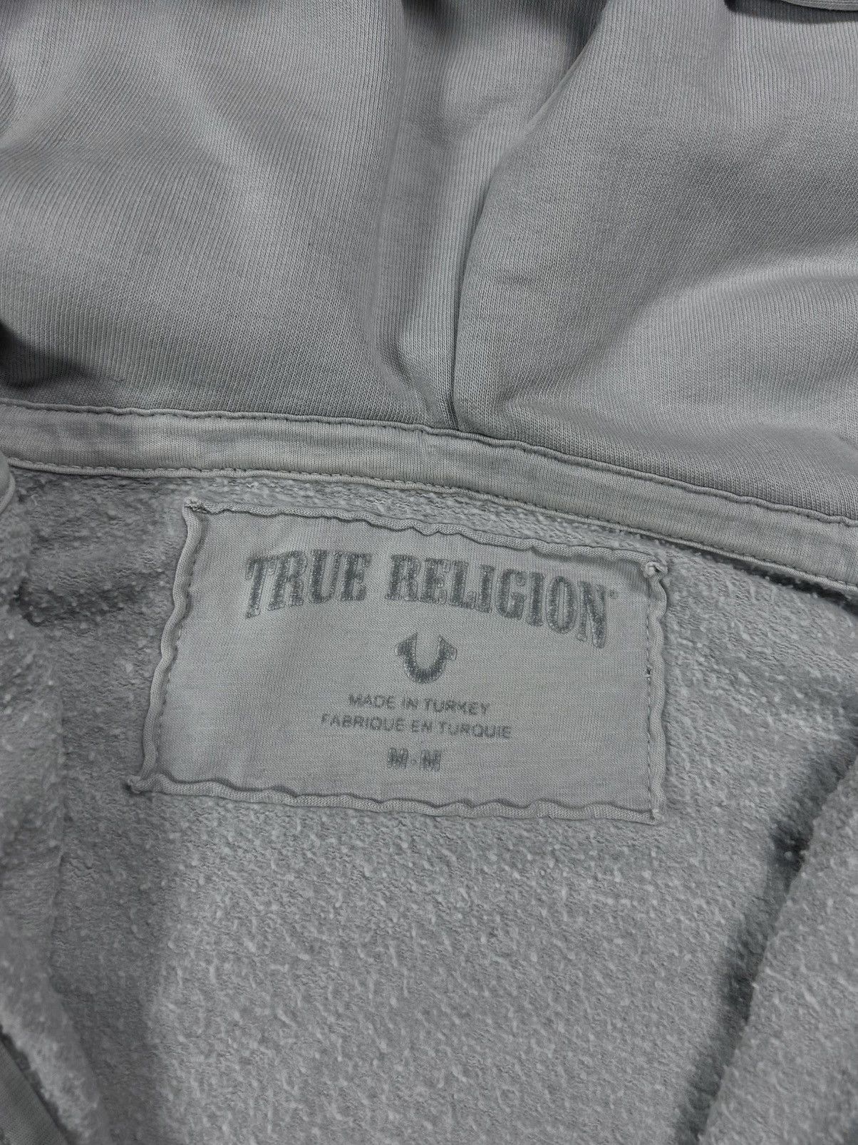 True Religion True Religion zip hoodie grey rhinestones logo horseshoe Y2K Size M / US 6-8 / IT 42-44 - 4 Thumbnail
