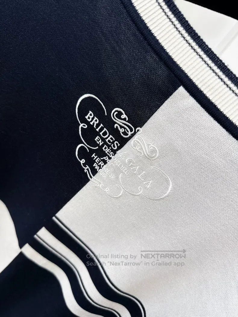 Hermes Hermes Dark blue and white rope pattern knit short-sleeve Size XS / US 0-2 / IT 36-38 - 4 Thumbnail