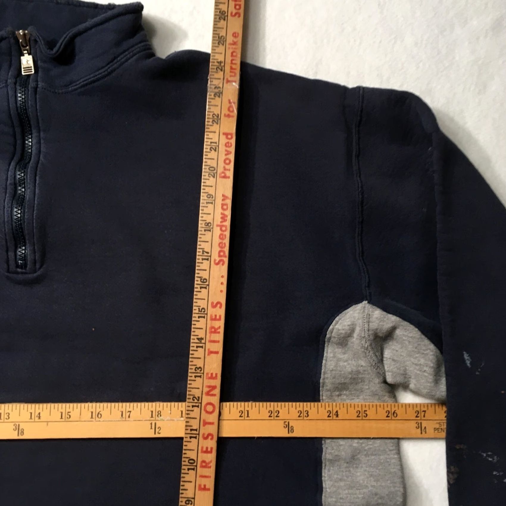Russell Athletic VINTAGE Russell Athletic Jacket Mens XL Blue 1/4 Zip Made In USA Pullover 90s Size US XL / EU 56 / 4 - 4 Thumbnail