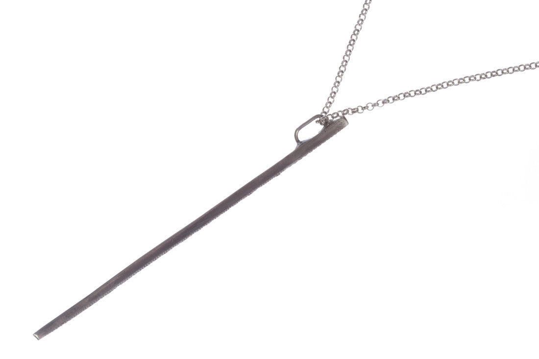 Handmade Alberto Juan Sterling Silver Bar Pin Pendant Necklace Size ONE SIZE - 5 Thumbnail