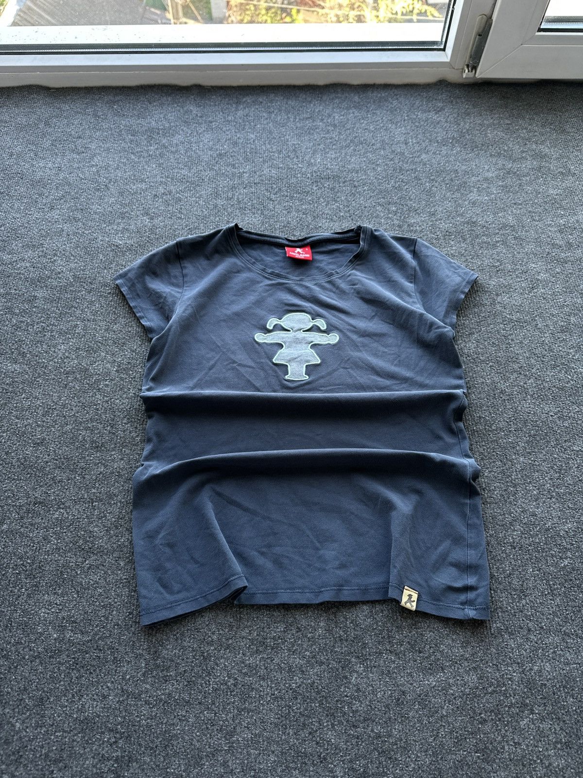 Other 🚨 AMPELMANN DARK BLUE WOMEN T-SHIRT CREW NECK CENTRAL LOGO Size S / US 4 / IT 40 - 2 Thumbnail