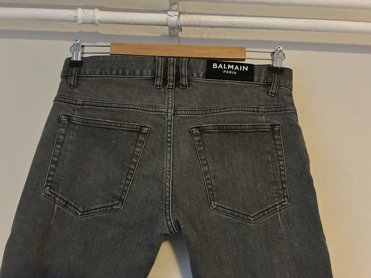 Balmain Balmain Grey Biker Jeans, Size 29 Size US 29 - 9 Thumbnail
