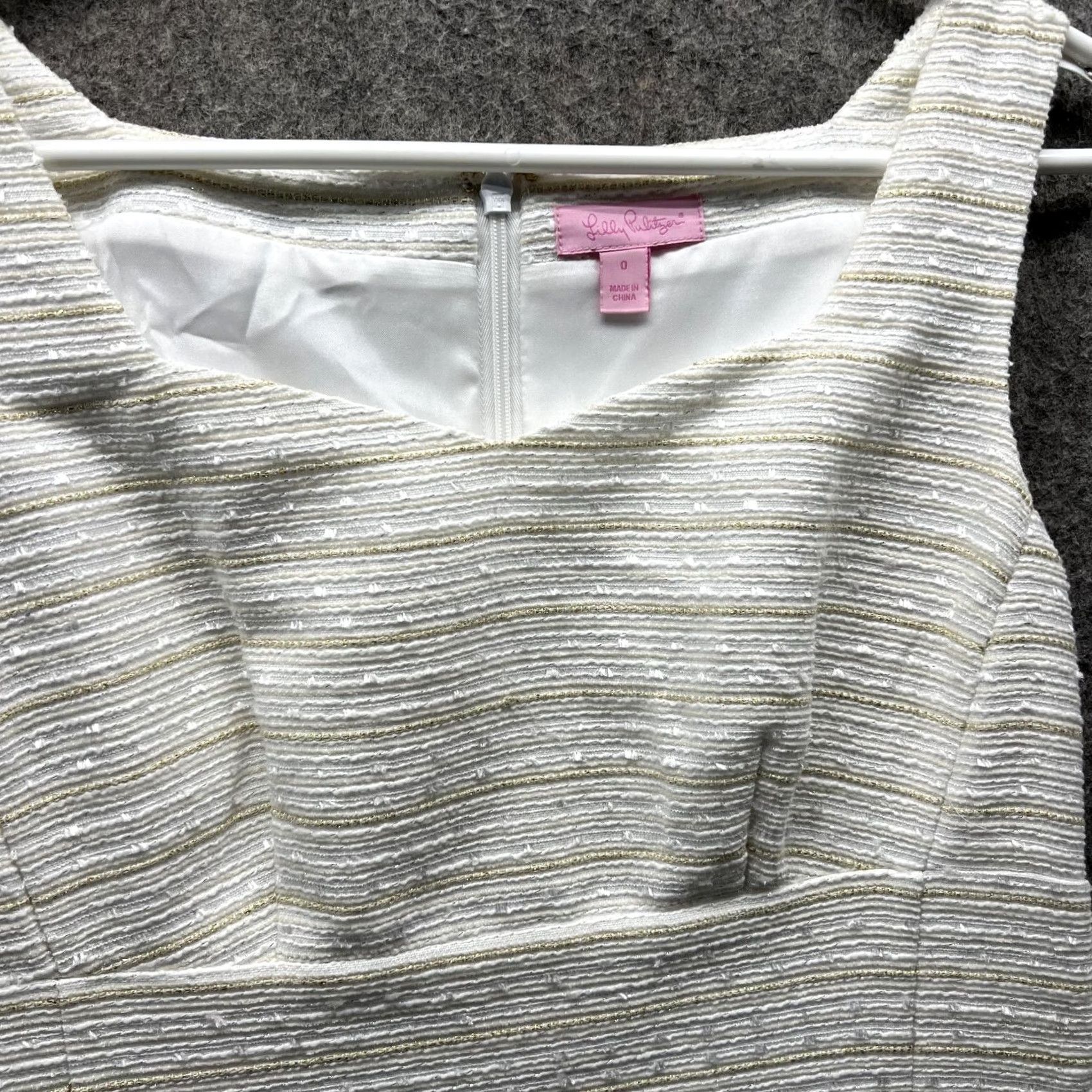 Lilly Pulitzer Lilly Pulitzer Dress Women 0 White Sleeveless Pencil Dress Casual Knit/Cotton Textured Size XS / US 0-2 / IT 36-38 - 4 Thumbnail