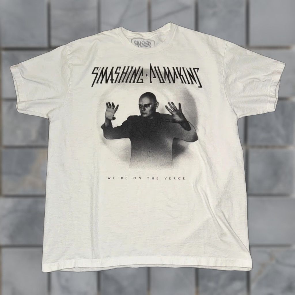 Vintage The Smashing Pumpkins Band T-Shirt White XL 23x28 We’re On The Verge Size US XL / EU 56 / 4 - 1 Thumbnail