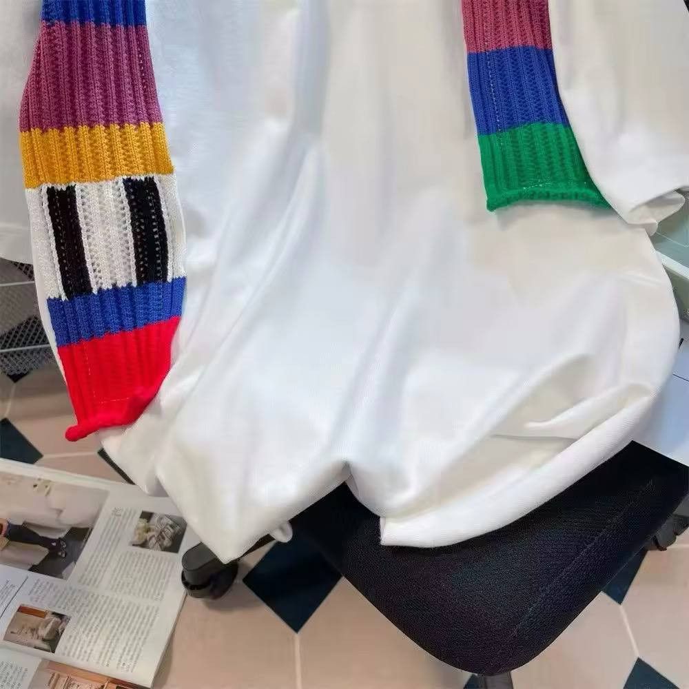 Japanese Brand × Vintage cotton t-shirt with rainbow inserts Size US L / EU 52-54 / 3 - 3 Thumbnail