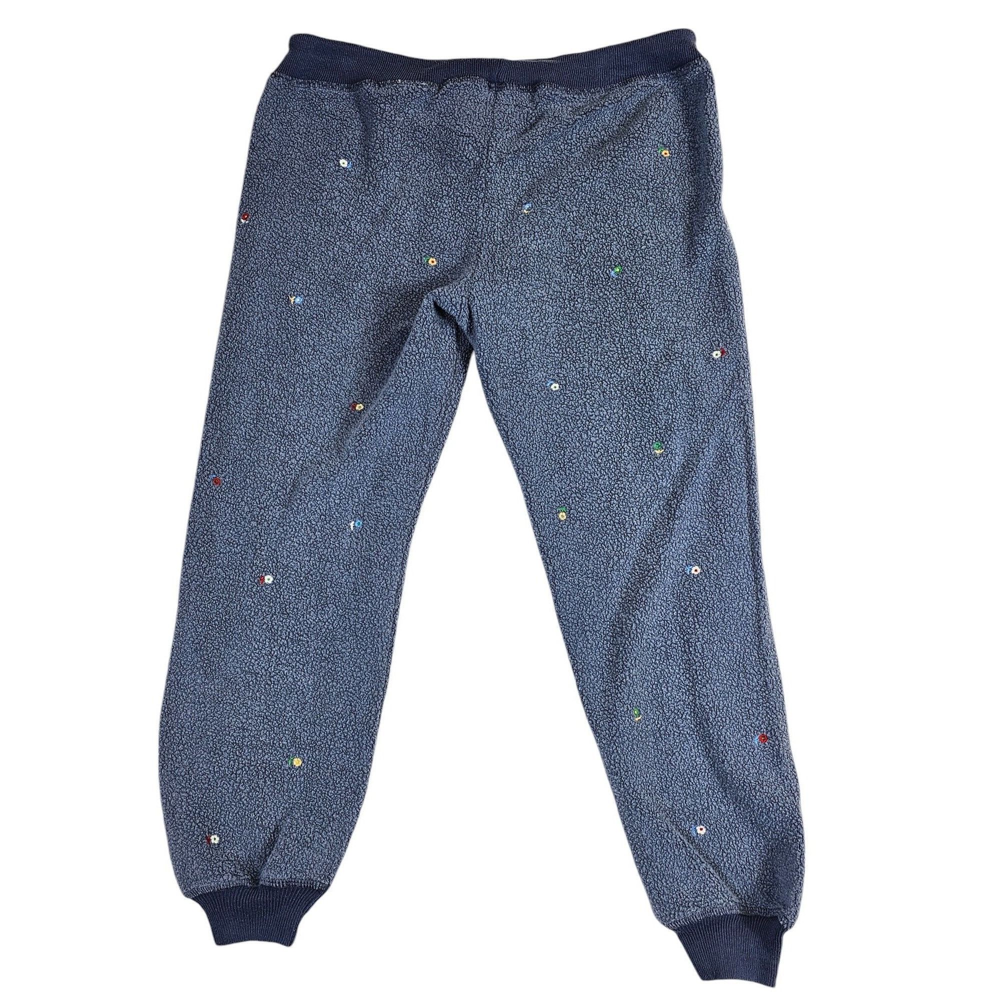 THE GREAT \Sherpa Floral Embroidered Cropped Sweatpants Size 25" / US 0 / IT 36 - 9 Thumbnail