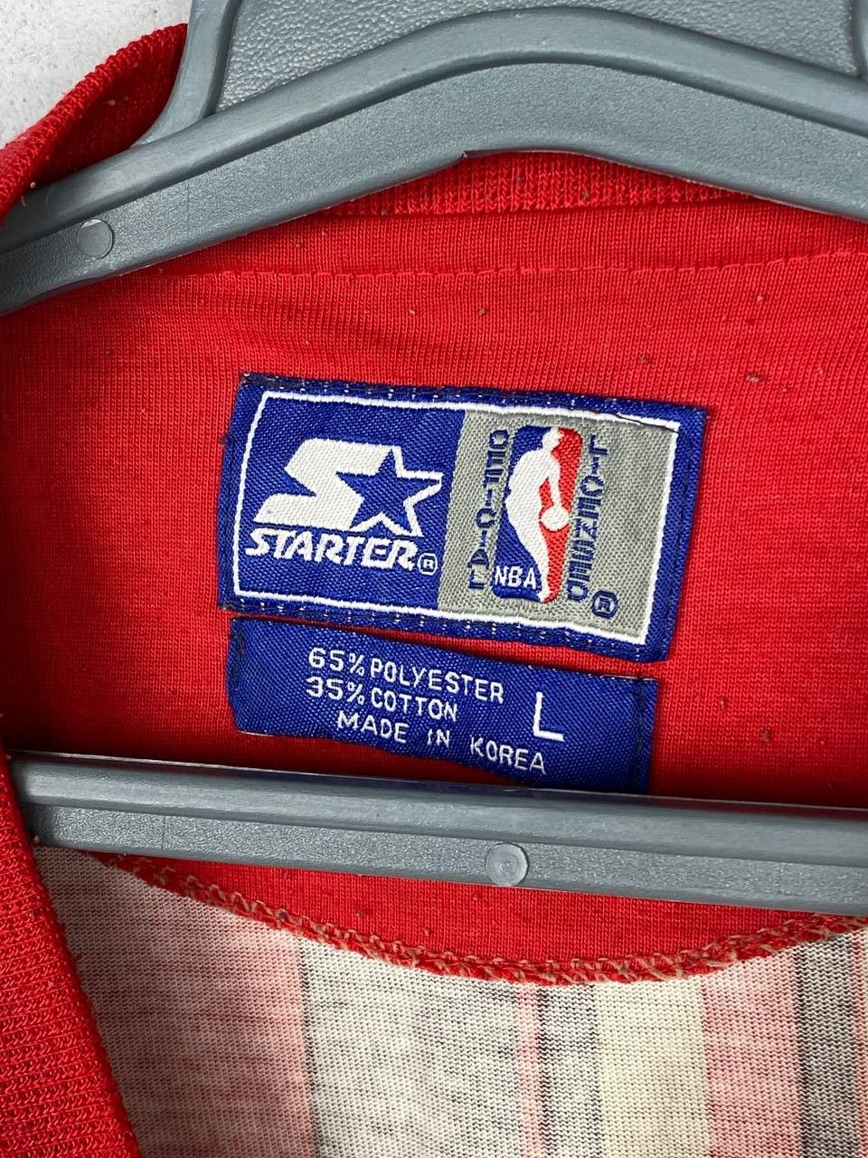 NBA × Starter × Vintage 90s Vintage Chicago Bulls Starter Longsleeve Striped Size US L / EU 52-54 / 3 - 6 Thumbnail