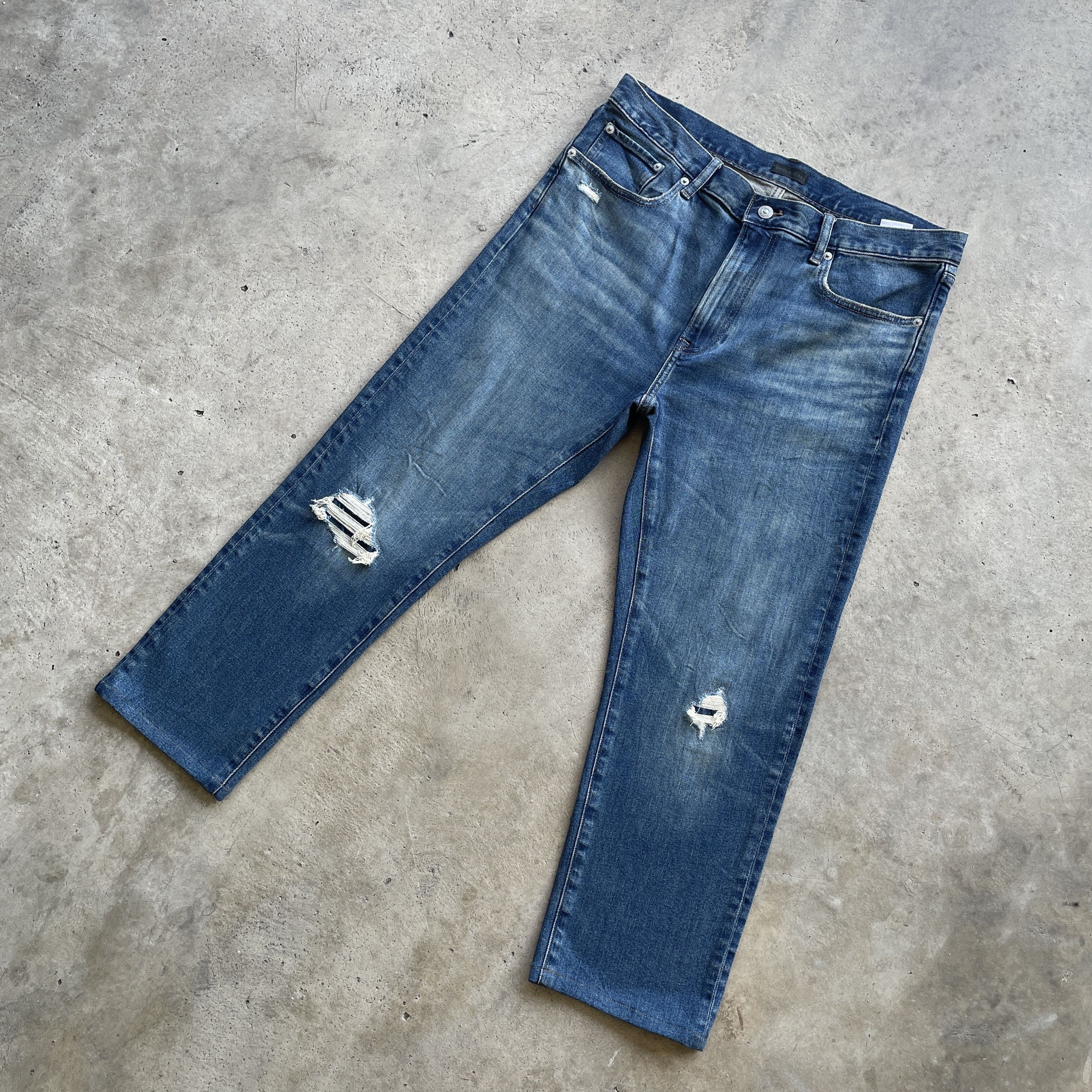 Japanese Brand Vintage Distressed Japanese Faded Jeans Denim Pants W34 Size US 34 / EU 50 - 1 Thumbnail