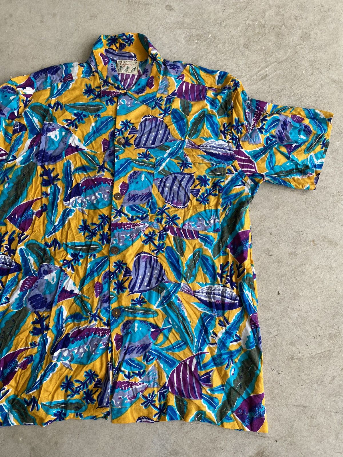 Vintage Beach Fish Aloha Rayon Shirt Medium Size US M / EU 48-50 / 2 - 3 Thumbnail