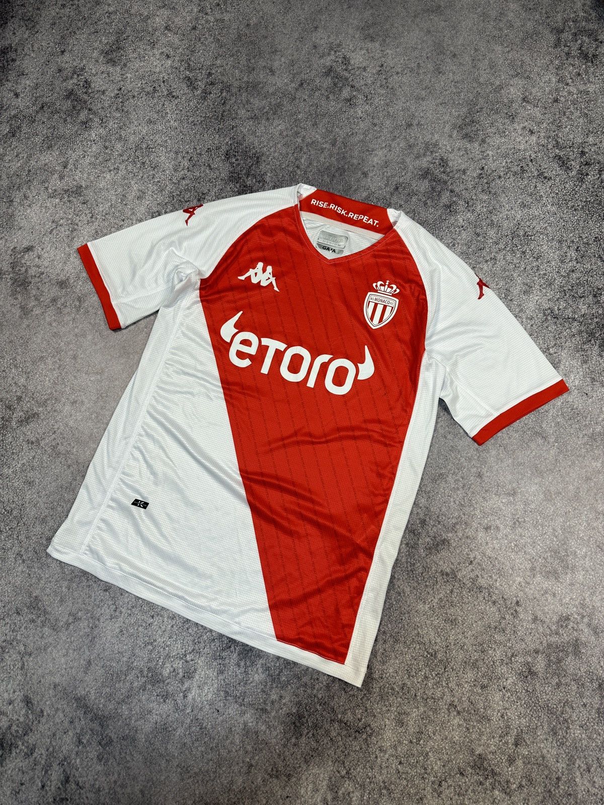 Kappa AS Monaco Soccer Jersey Rare Blokecore Style M