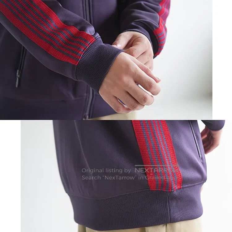 Needles Needles Butterfly embroidered striped casual jacket Size US L / EU 52-54 / 3 - 8 Thumbnail