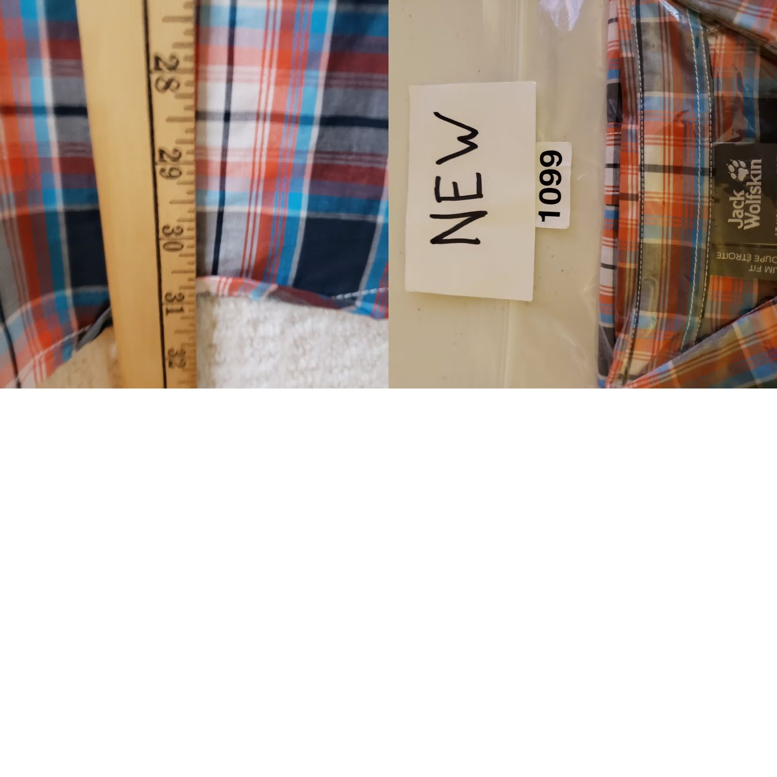 Jack Wolfskin Jack Wolfskin Shirt Men's XL Multicolor Plaid Slim Fit Outdoor Button Short Sleeve Slim Fit Button-Up Shirt Mens XL Multicolor Plaid Outdoor Shirt Size US XL / EU 56 / 4 - 11 Thumbnail