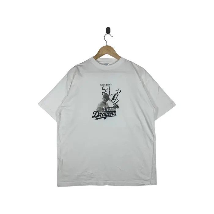Vintage MLB CHUNICHI DRAGONS BASEBALL Tatsunami Tee Shirt Size US L / EU 52-54 / 3 - 1 Thumbnail