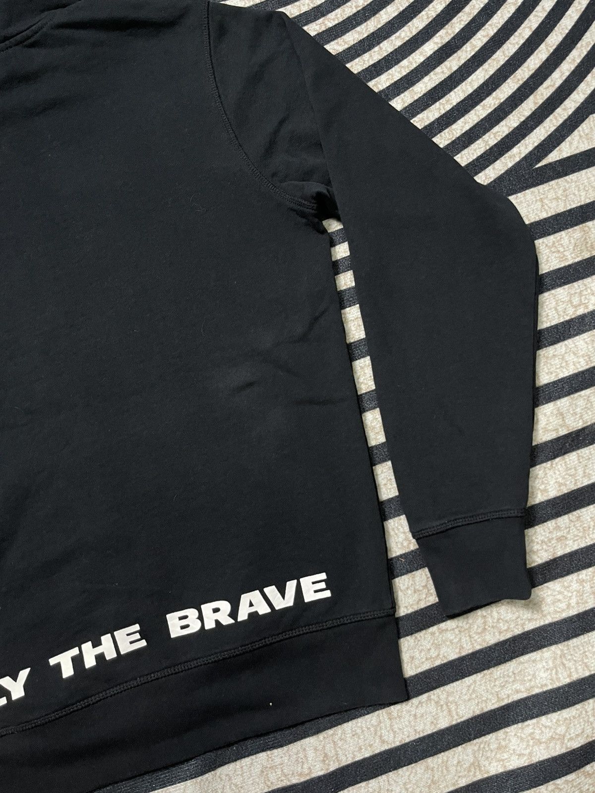 Diesel 00s DIESEL “ONLY THE BRAVE” SPELLOUT SLEEVE ZIP UP HOODIE Size US M / EU 48-50 / 2 - 14 Thumbnail