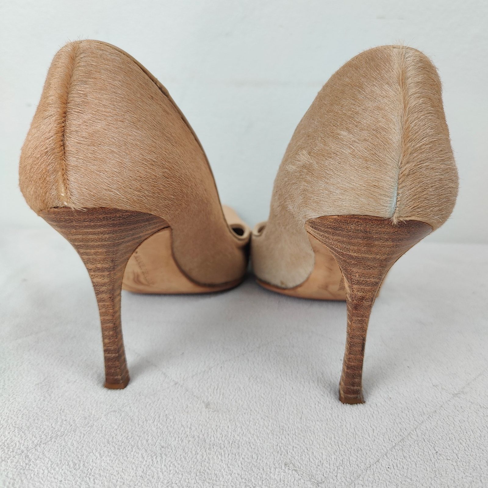 Other Manolo Blahnik BB 90 Pumps Womens 41 11 Tan Pony Hair Size US 11 / IT 41 - 4 Thumbnail