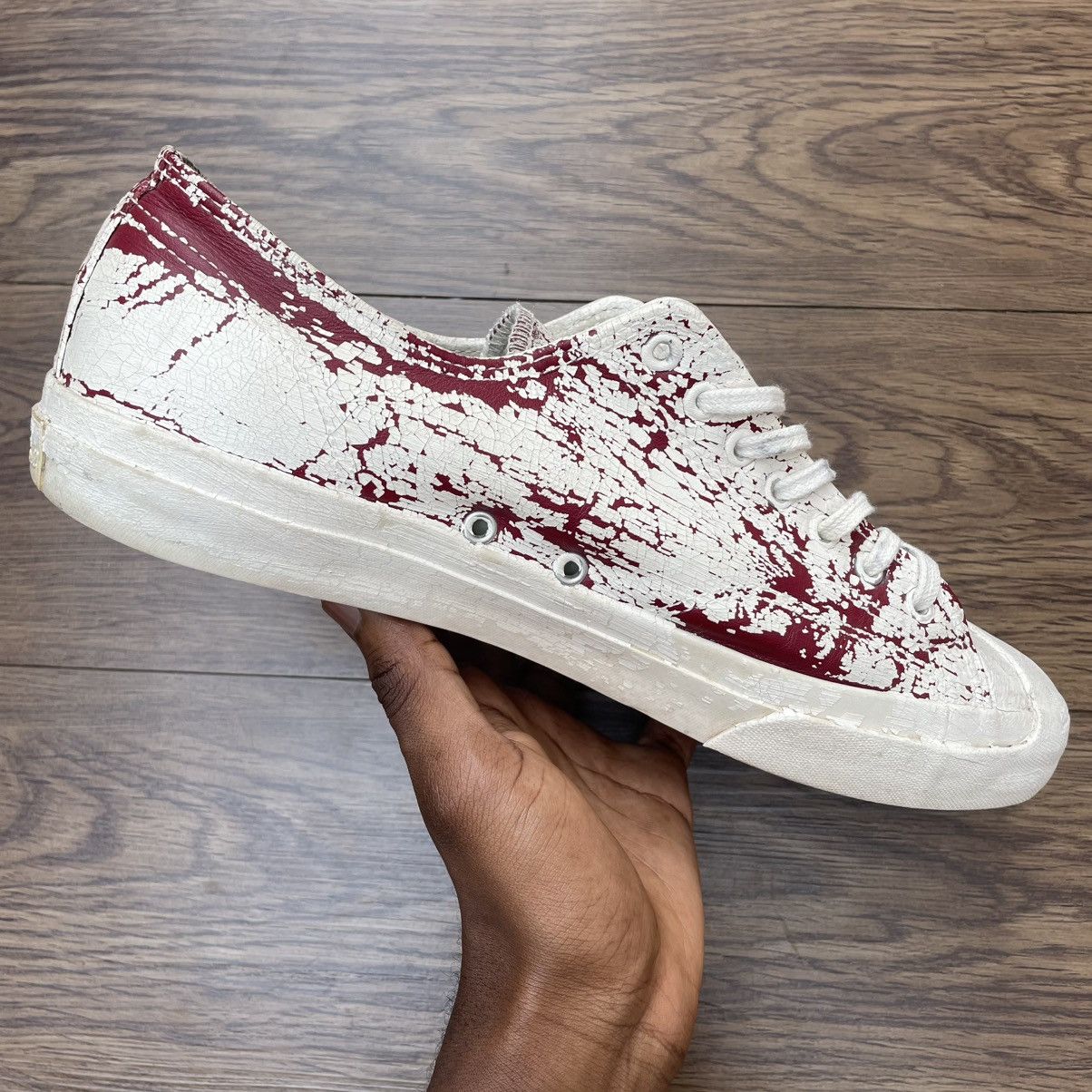 Converse × Maison Margiela Converse x Maison Margiela Jack Purcell Low 'Paint Crack' Size US 13 / EU 46 - 7 Thumbnail