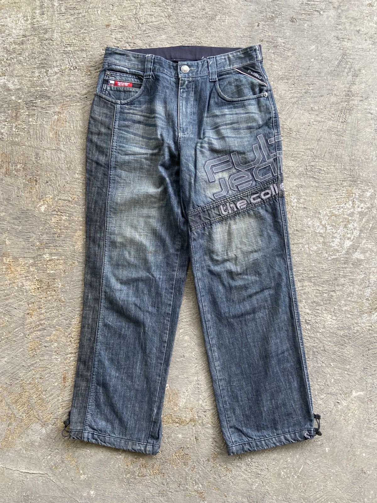 Fubu 1990s FUBU Collection - Hip Hop Ice Cube Style Denim Pants Size US 36 / EU 52 - 1 Thumbnail