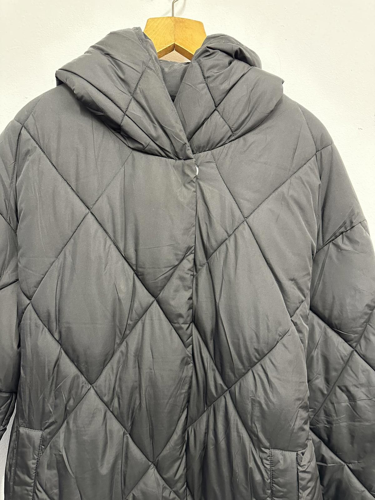 Other Karen Millen Black Quilted Hooded Coat UK 16 Size XL / US 12-14 / IT 48-50 - 1 Thumbnail