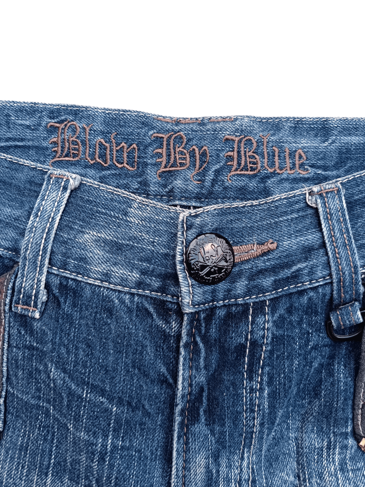 Japanese Brand FLARED 🔥 BLOW BY BLUE FLASH FADED JEANS Size US 31 - 8 Thumbnail