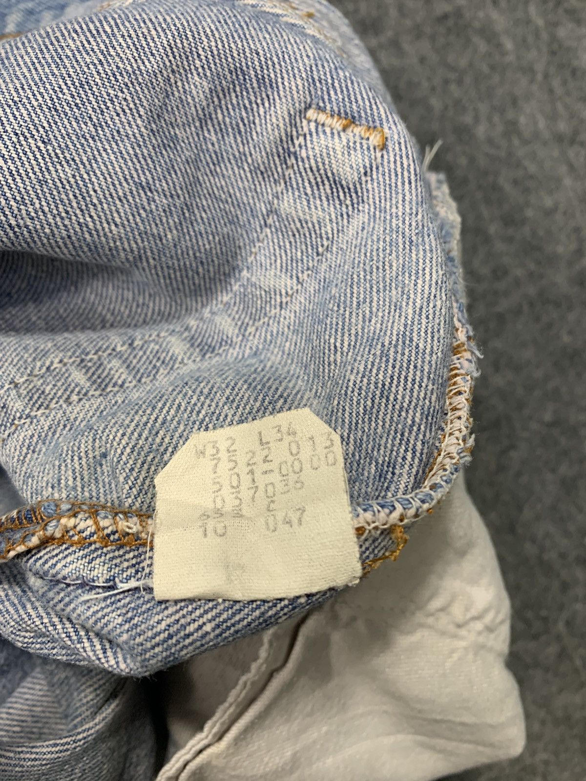 Levi's Levis Strauss Lot 501 Patchwork Indigo Denim Straight Cut Size US 30 / EU 46 - 12 Thumbnail