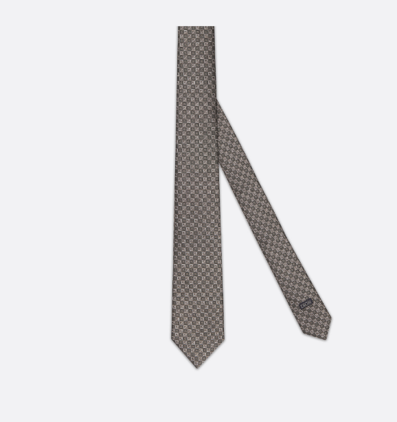Dior o1w1db10625 Size: OS / Micro CD Diamond Tie in Gray/White Size ONE SIZE - 1 Thumbnail
