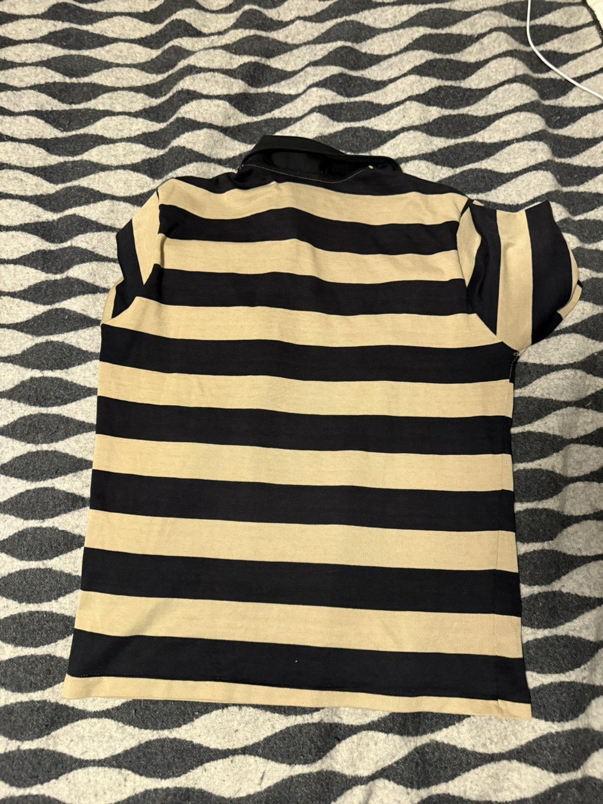 Vintage Black tan vintage campus rugby longsleeve polo stripes Size US L / EU 52-54 / 3 - 2 Thumbnail