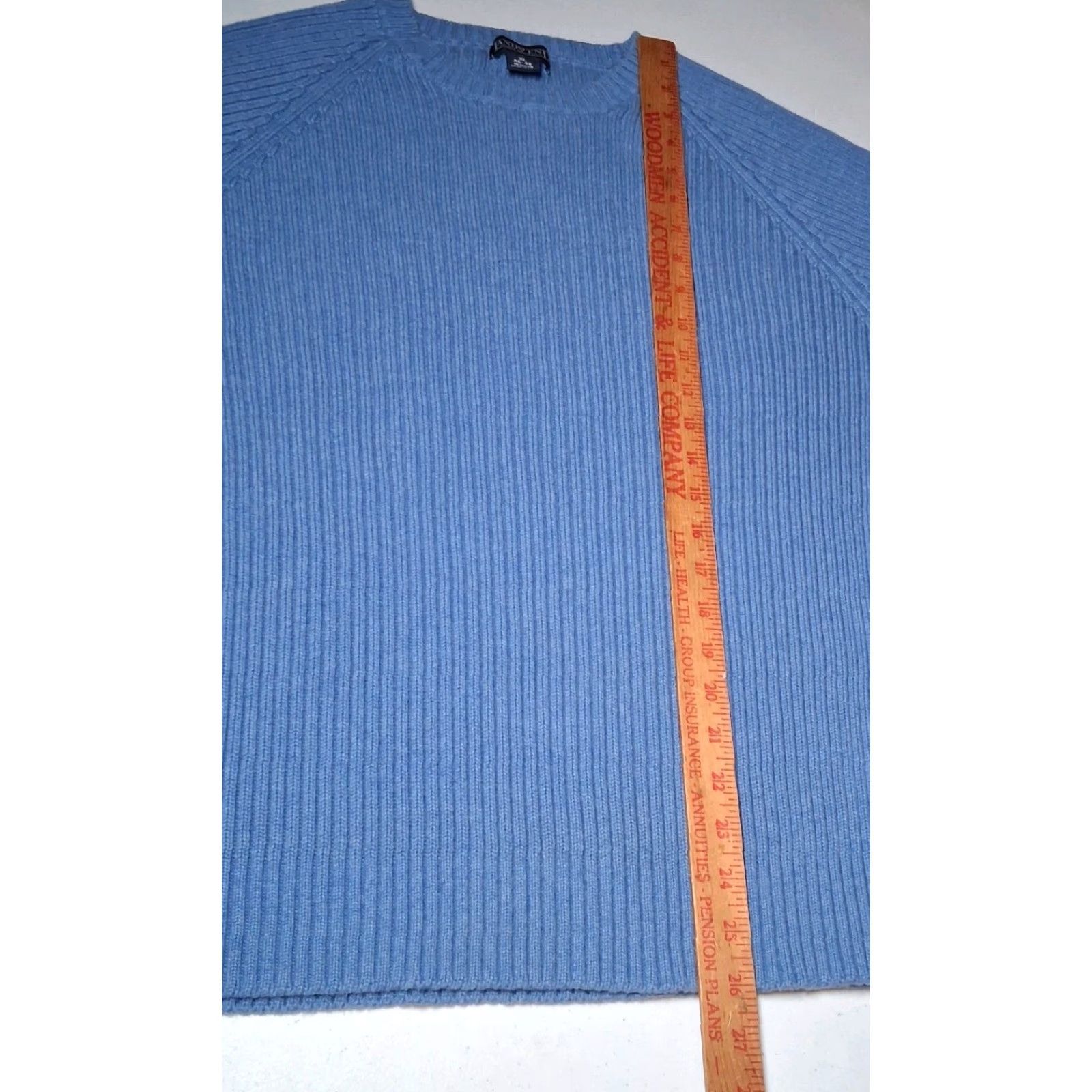 Lands' End VINTAGE Lands' End Sweater Men XL Blue Ribbed Knit Crewneck Cotton USA Made Classic Pullover Office Wear Buttons? (No, avoid extra words) Size US XL / EU 56 / 4 - 5 Thumbnail