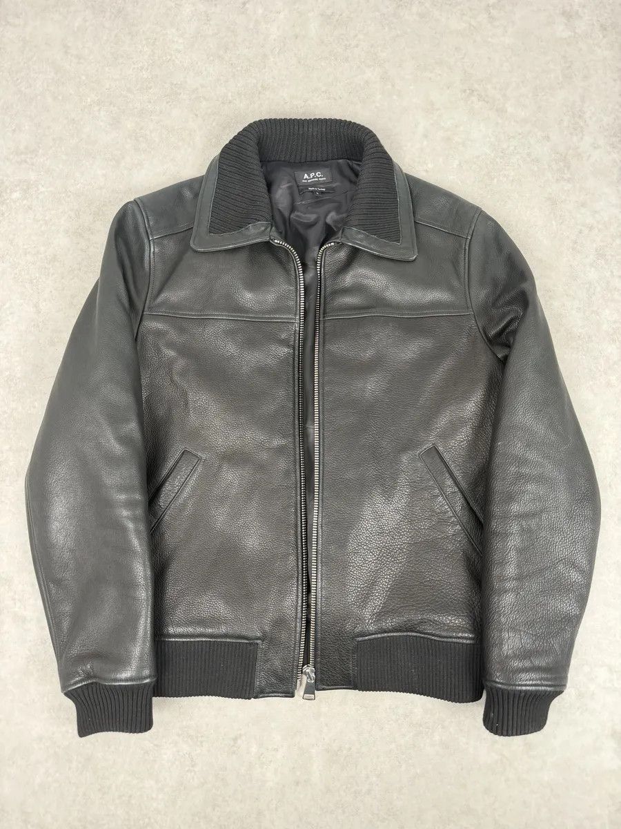 A.P.C. A.P.C. Black Calfskin Leather Jacket Size US L / EU 52-54 / 3 - 10 Thumbnail