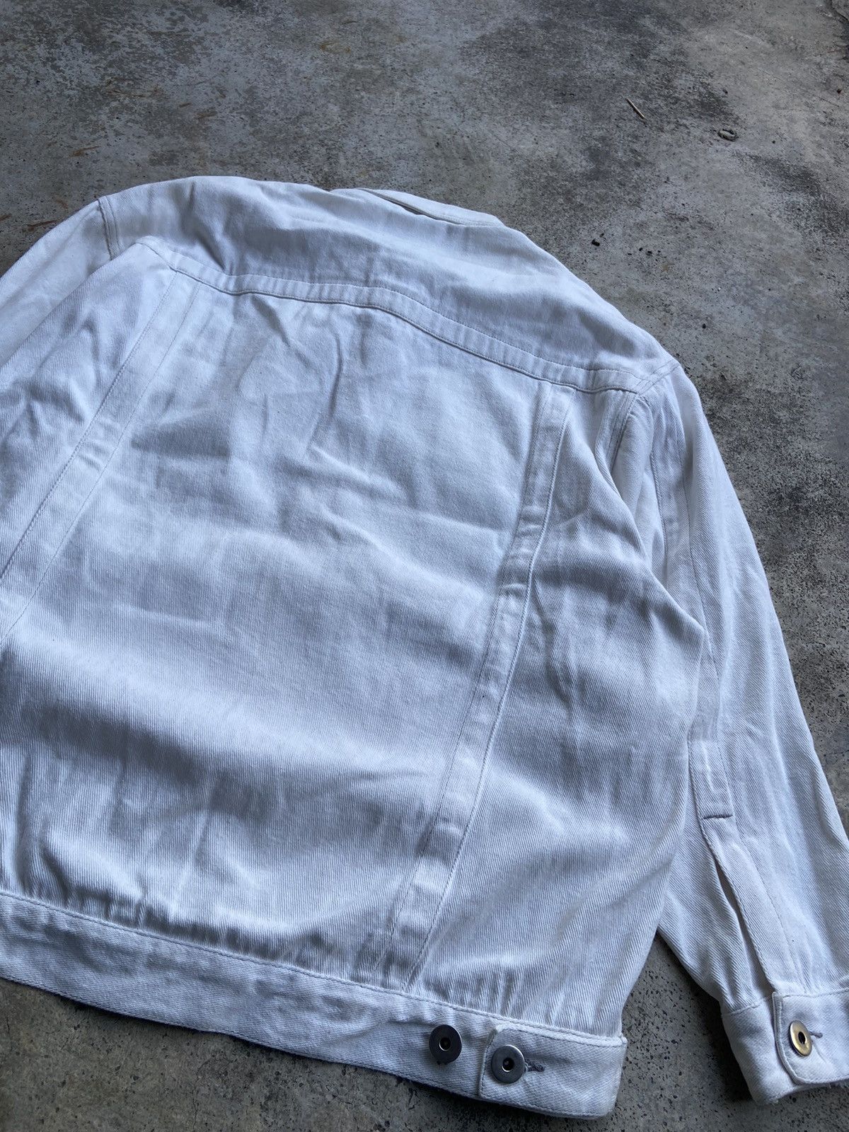 Maison Margiela SS2020 Maison Margiela Off White Denim Oversized Jacket Size US L / EU 52-54 / 3 - 7 Thumbnail